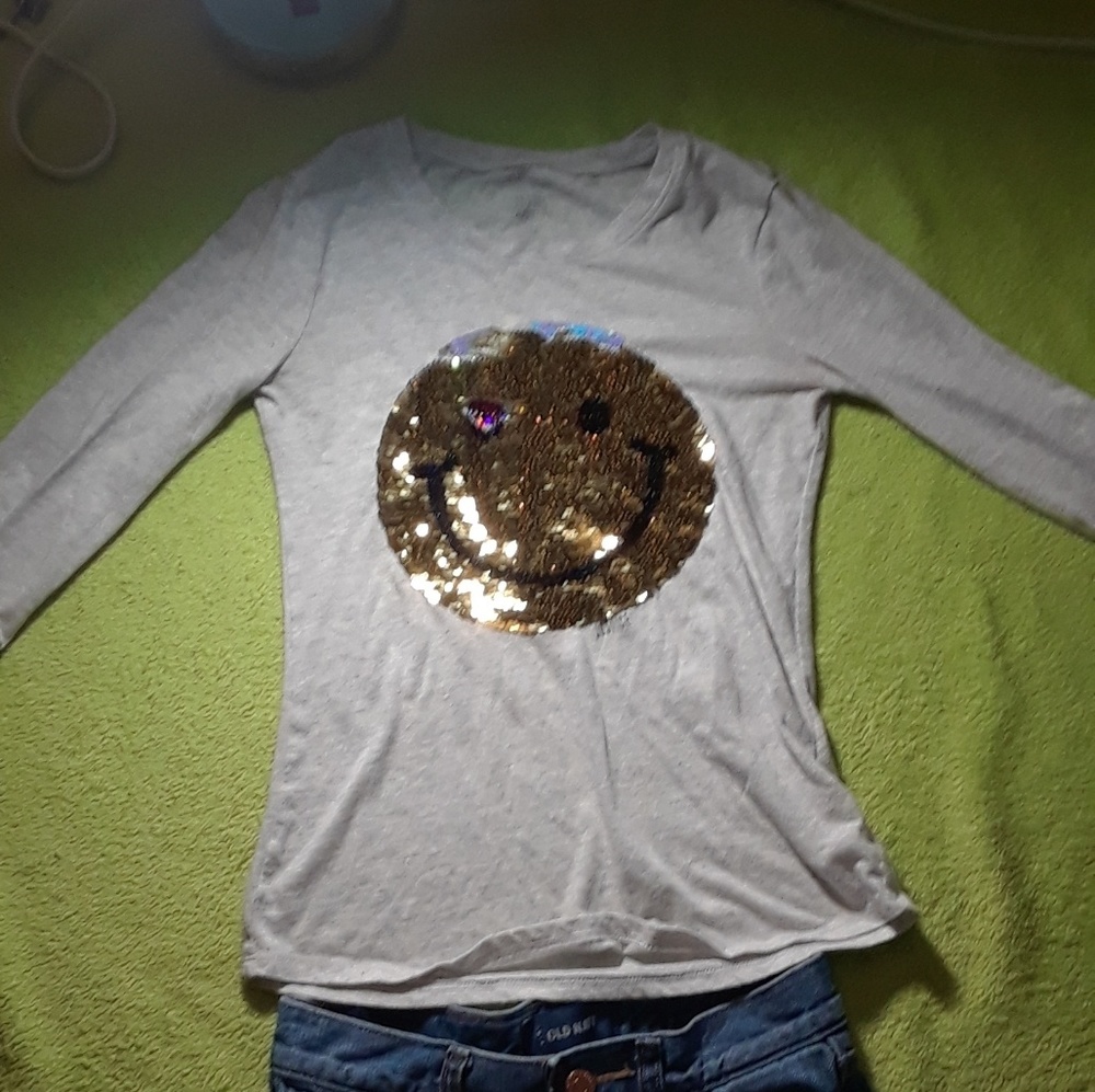 Girl grey 3/4 sleeve tee